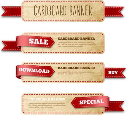cardboard banner ribbon
