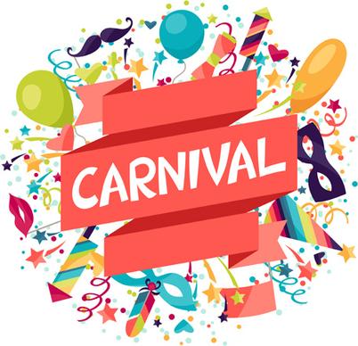 carnival confetti art background vector