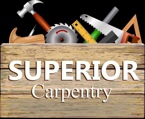 carpentry advertising background colored tools decoration