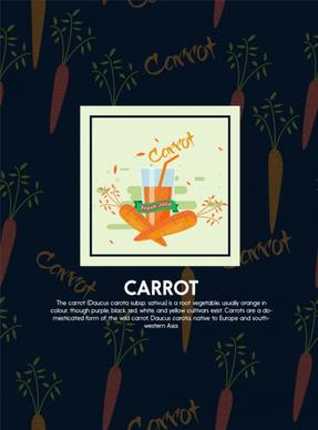 carrot background repeating decoration juice glass icon