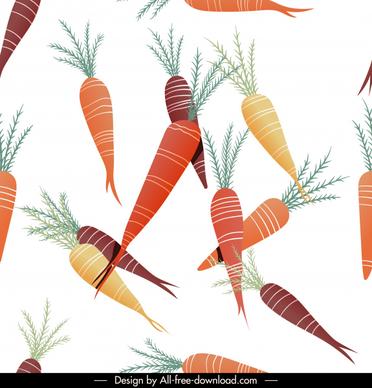 carrots pattern colorful flat design