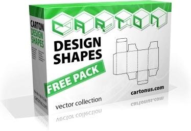 Carton Design Shapes Free Vector Pack