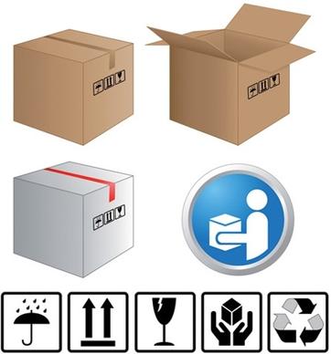 cartons and carton labels vector