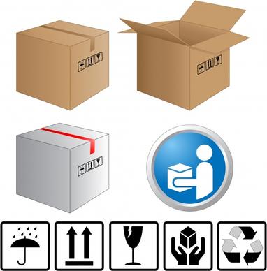 carton handling elements templates classical flat silhouette design