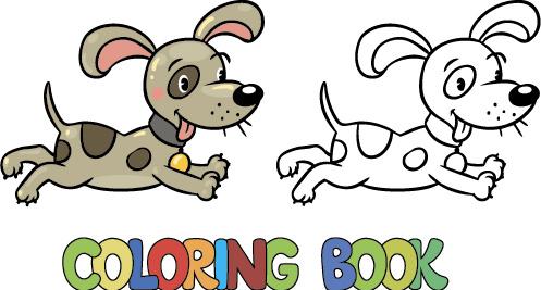cartoon animal coloring picture vector