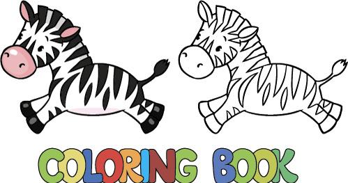 cartoon animal coloring picture vector