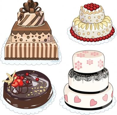 cartoon bakery cake vector