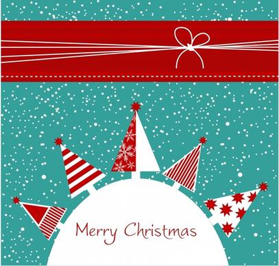 christmas card cover template flat classical elements