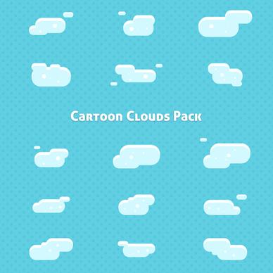 cartoon clouds pack