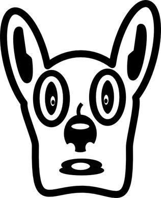 Cartoon Dog Face clip art