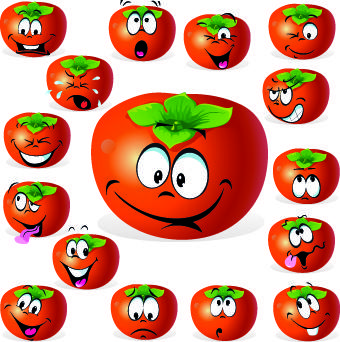 cartoon funny fruit vector
