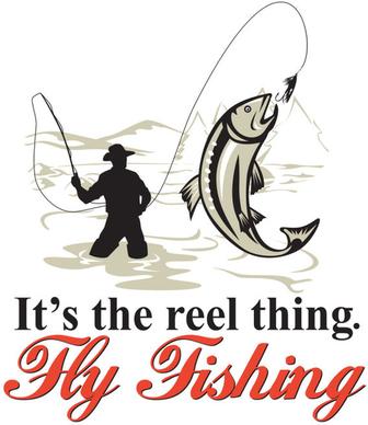cartoon of fishing design vector set