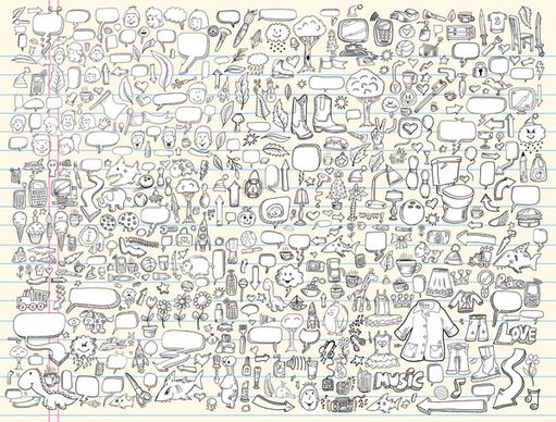 doodles images background classic handdrawn symbols sketch