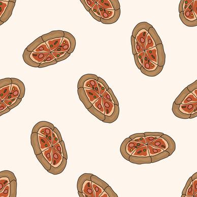 cartoon pizza pattern seamless vectors