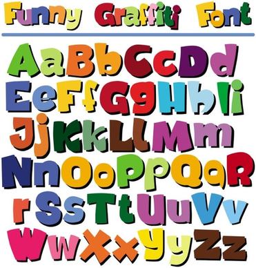 cartoon pop letters vector