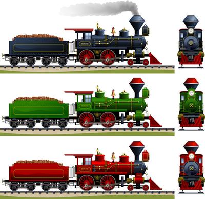 cartoon steam train vector