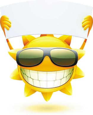 cartoon sun smile face vector design