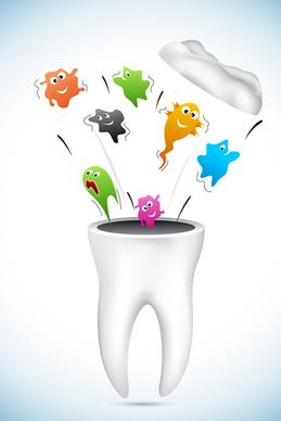 cartoons dental care vector