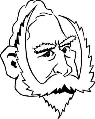 Cartoony Kaiser Wilhelm clip art