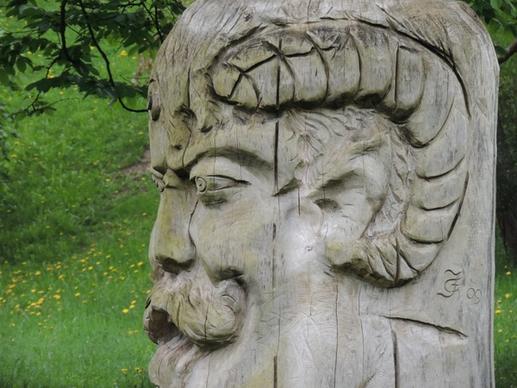 carved head wood the bearded