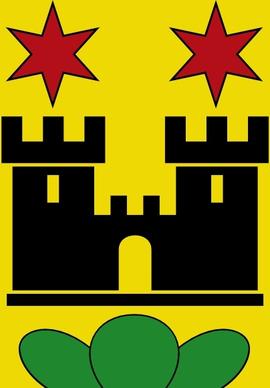 Castle Stars Wipp Meilen Coat Of Arms clip art
