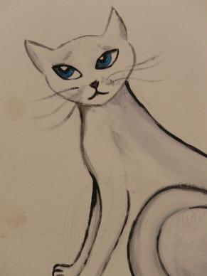 cat drawing picture