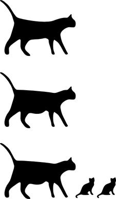 Cat Icons clip art