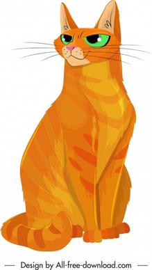 cat painting orange fur classical handdrawn sketch