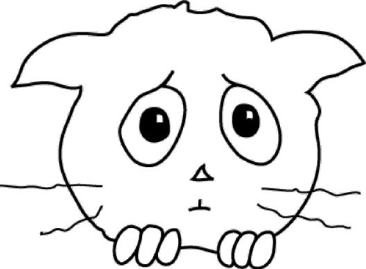 Cat Sad clip art