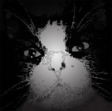 cat silhouette vector pixel art