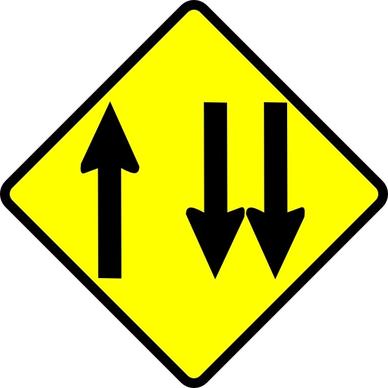Caution Overtaking Lane clip art