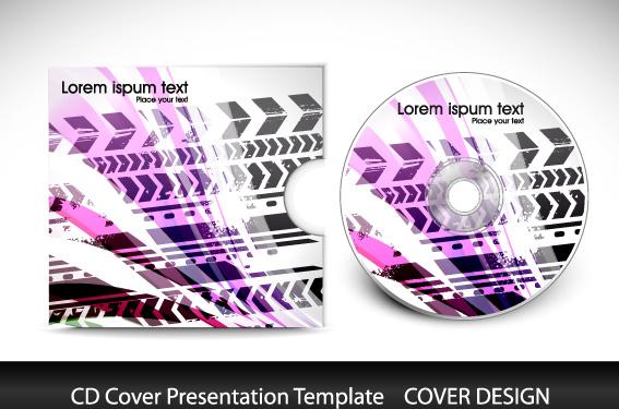 cd cover presentation vector template