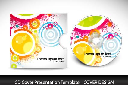 cd cover presentation vector template