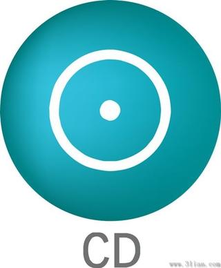 cd icon dark blue vector