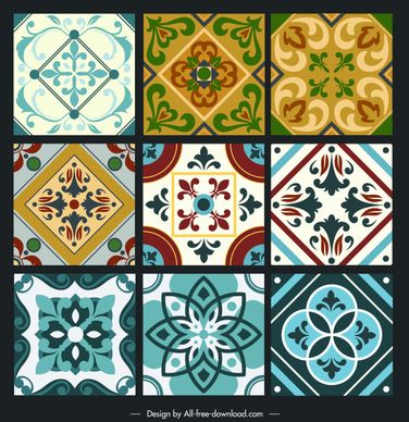 ceramic tile pattern templates elegant retro symmetry design