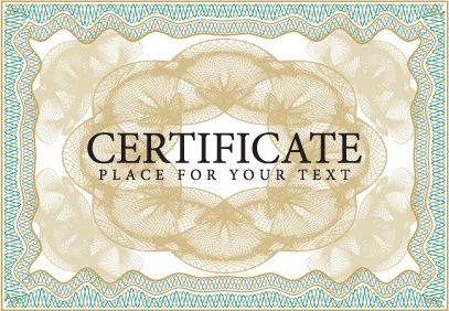 certificate design vector frame