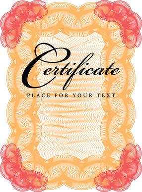 certificate lace frames design vector