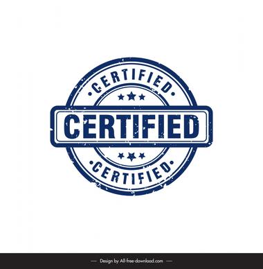 certificate stamp template elegant symmetric circle rectangle shape