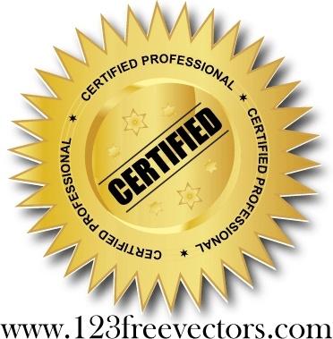 Certified professional vector