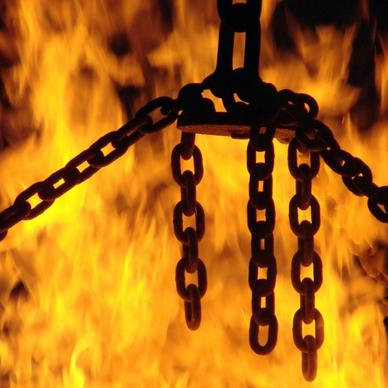 chain fire flames