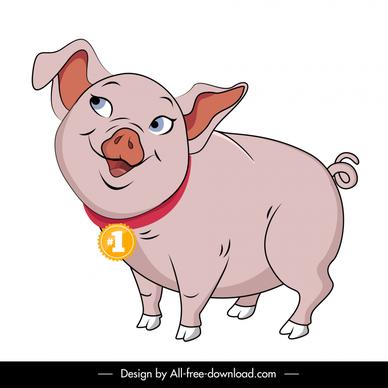 charlottes web pig icon funny cartoon sketch