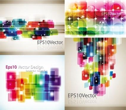 charming colored background creative vector