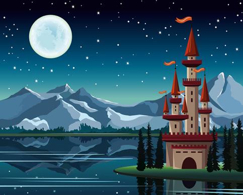charming night vector background