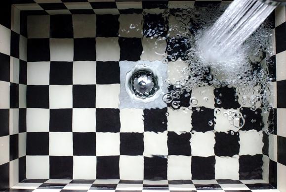 checkered sink