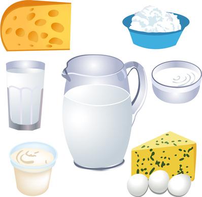 cheese and dairy products vector