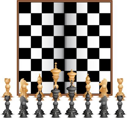 chess design elements vector set