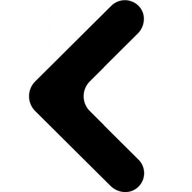 chevron left single arrowhead sign icon