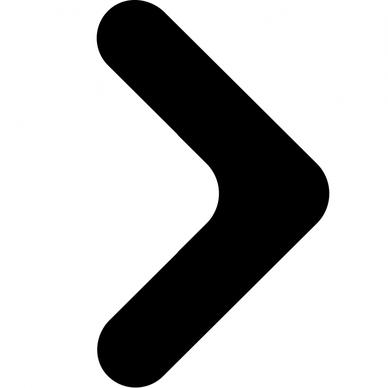 chevron right single arrowhead sign icon