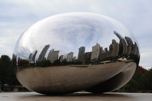 chicago bean day skyline