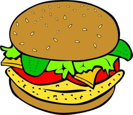 Chicken Burger clip art